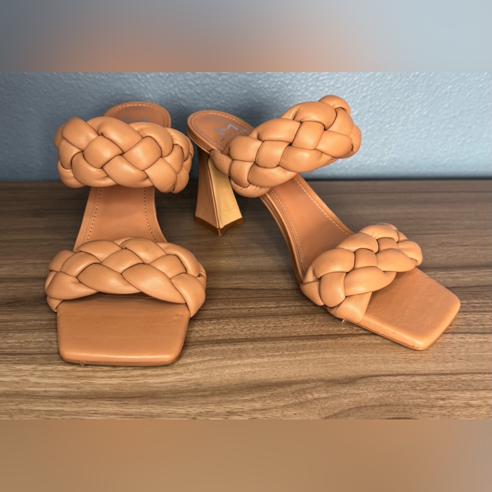 Braided Tan Women's Heels